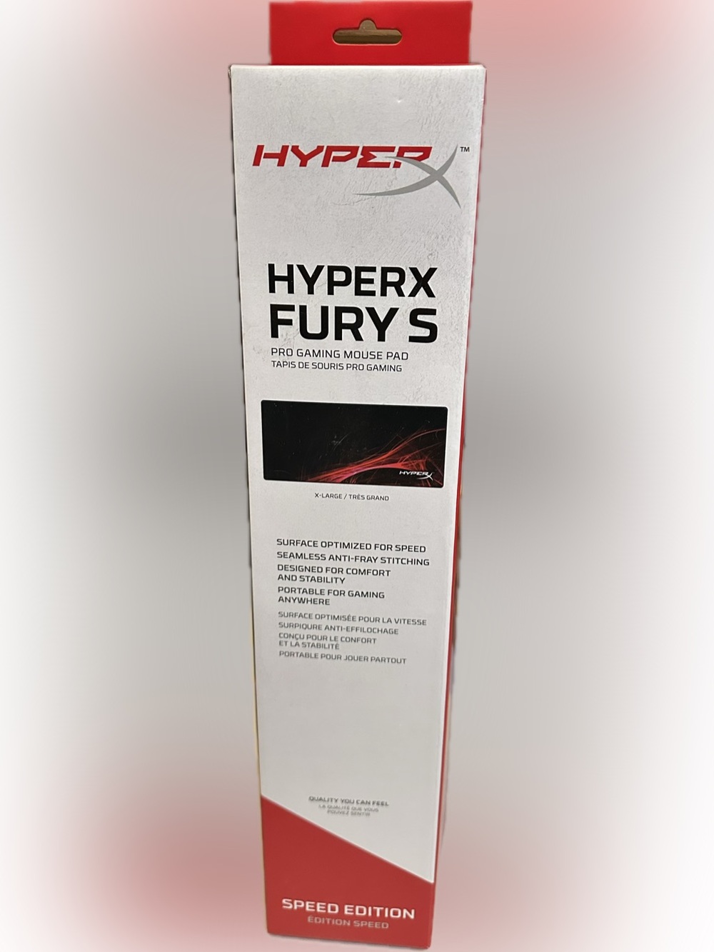 HYPERX FURY S XL PRO GAMING MOUSE PAD BLACK RED SPEED EDITION 900MM X 420MM x 4M